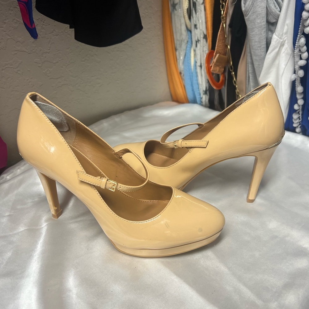 Elegant Cream/Beige Mary Jane Pumps